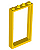 Moldura de porta 1x4x6 com dois furos na parte superior e inferior Amarela - Imagem 1