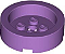 Tijolo redondo 4x4 com centro rebaixado e furo Medium Lavender - Imagem 1