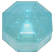 Joia Octogonal 1x1 Translúcida Azul Clara Acetinada - Imagem 1