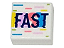 Placa Lisa 1x1 Branca com Desenho "FAST" - Imagem 1