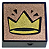 Placa Lisa 1x1 com Desenho de Coroa Dourada - Imagem 1