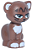 Gato Medium Brown Lego Friends - Imagem 1