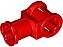 Conector de Eixos com Furo para Eixo Vermelho - Imagem 1