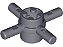 Conector HUB para eixo com 4 barras Cinza Escuro. - Imagem 1