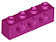 Tijolo Lego Technic 1x4 com Furos Magenta - Imagem 1