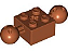 Tijolo Technic com Bolas e encaixe para Eixo Dark Orange - Imagem 1