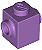 Tijolo modificado 1x1 com conector em dois lados Medium Lavender - Imagem 1