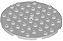 Placa Redonda 8x8 com Furo Cinza Escura - Imagem 1