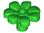 Flor com 7 pétalas Verde Brilhante - Imagem 1