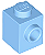 Tijolo Modificado 1x1 Com Furo Lateral Azul Claro Brilhante - Imagem 1