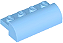 Tijolo 2x4 Modificado com Parte Superior Curvada Azul Clara Brilhante - Imagem 1