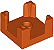 Caixa 2x2x1 (metade) com pino e 4 suportes de canto Dark Orange - Imagem 1
