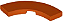 Placa Lisa de Canto 3x3 Dark Orange - Imagem 1