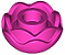 Flor Redonda com 2 Camadas (rosa peônia) Dark Pink - Imagem 1
