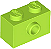 Tijolo 1x2 com Stud Lateral Verde Limão - Imagem 1
