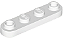 Placa Redonda 1x4 com dois studs abertos Branca - Imagem 1