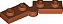 Placa com dobradiça Base giratória 1x4 Dark Orange - Imagem 1