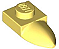 Placa Modificada 1x1 com dente horizontal Amarelo Claro Brilhante - Imagem 1