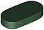Placa Lisa Redonda Oval 1x2 Verde Escura - Imagem 1