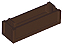 Caixa 1x3x2/3 Topo Aberto Marrom Escura - Imagem 1