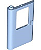 Porta 1x4x5 trem esquerdo com suporte espesso na parte inferior Azul Claro Brilhante - Imagem 1
