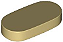 Placa Lisa Redonda Oval 1x2 Bege - Imagem 1
