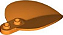 Placa Redonda 1x2 com Folha Pontiaguda Laranja - Imagem 1