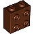 Tijolo Modificado 1x2x1 2/3 Marrom - Imagem 1