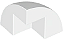 Tijolo de Canto Arredondado 2 x 2 x 1 2/3 Topo em Forma de Cúpula Branco - Imagem 1
