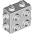 Tijolo Modificado 1x2x1 2/3 com Studs nos 3 lados Cinza Clara - Imagem 1