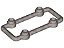 Barra 1x6x3 com 4 studs Flat Silver - Imagem 1