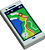 Placa Lisa 1x2 com desenho de smartphone com Desenho de GPS Branca - Imagem 1
