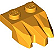 Placa Modificada 1x2 com 3 garras Laranja Brilhante - Imagem 1