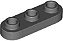 Placa Redonda 1x3 com 3 Studs Abertos Cinza Escura - Imagem 1