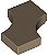 Placa Lisa Modificada 2x2 com 2 recortes curvos 1x1 (seta dupla) Bege Escura - Imagem 1