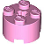 Tijolo Redondo 2x2 Rosa Brilhante - Imagem 1