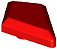Placa Lisa Modificada 1x2 com Barra Vermelha - Imagem 1