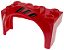 Para-Lamas 4x2 1/2 x2 Vermelho com Listras Pretas Lado Esquerdo - Imagem 1