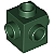 Tijolo Modificado 1x1 com Studs em 4 Lados e no topo Verde Escuro - Imagem 1