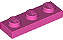 Placa 1x3 Rosa Escura - Imagem 1