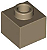 Tijolo Modificado 1x1x2/3 com Stud Aberto Bege Escuro - Imagem 1
