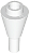 Cone Invertido com barra Branca - Imagem 1