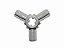 Conector HUB com 3 Eixos Cinza Claro - Imagem 1