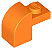 Tijolo Modificado 1x2x1 1/3 com Curvatura Superior Laranja - Imagem 1