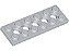 Placa Technic 2x6 com 5 Furos Cinza Clara - Imagem 1