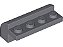 Tijolo 2x4x1 1/3 Modificado com Parte Superior Curvada Cinza Escuro - Imagem 1