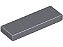 Placa Lisa 1x3 Cinza Escura - Imagem 1