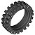 Pneu 24mm D. x 7mm Offset Tread - Faixa ao redor do centro de Tread Preto - Imagem 1
