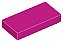 Placa Lisa 1x2 com Ranhura Magenta - Imagem 1