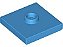 Placa Modificada 2x2 com conector no centro Dark Azure - Imagem 1
